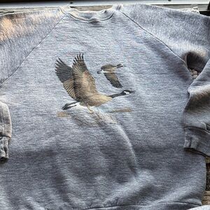Gray Goose Print Men's Sweater